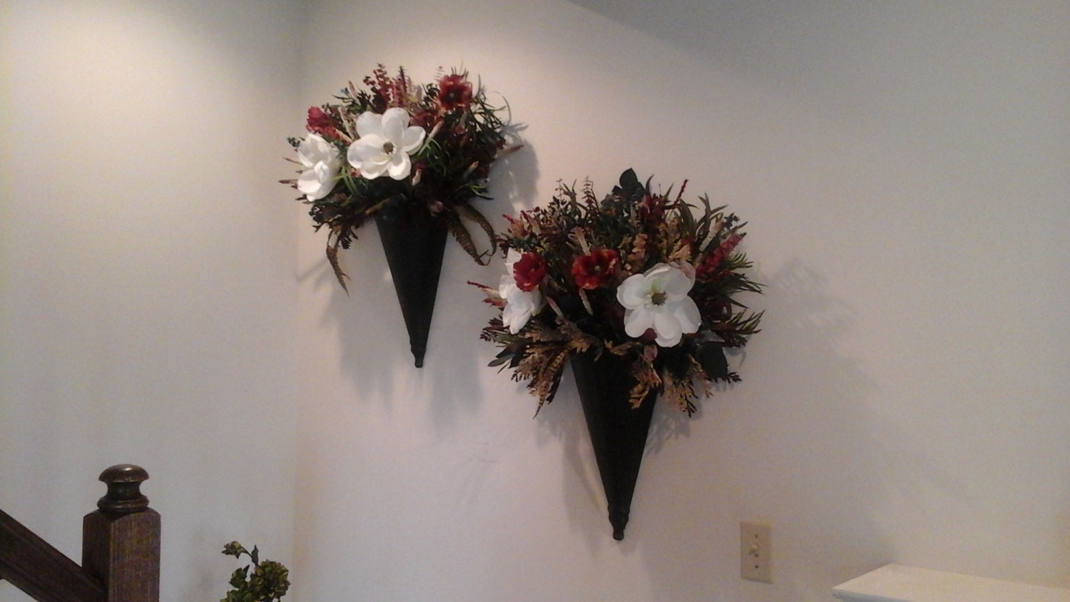 Floral Wall Sconce FREE SHIPPING Set Wall by GiftsByWhatABeautifu