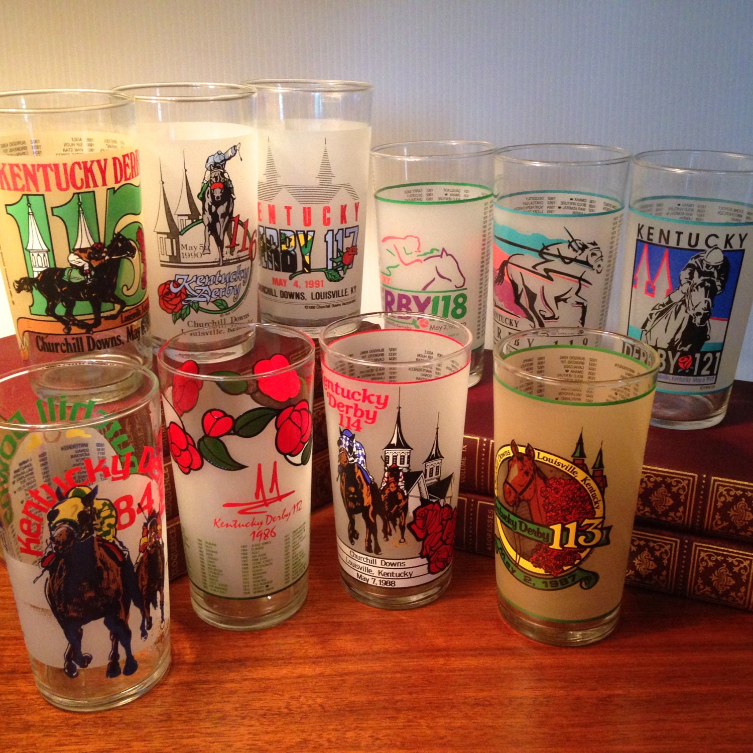 Kentucky Derby glasses pick your winner one by FromTheSeller