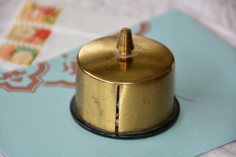 Vintage Brass RoundStamp Roll Holder by VintageLadyFinds on Etsy