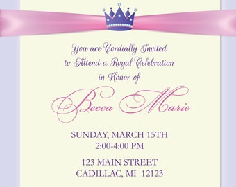 Princess Birthday Invitation • Princess Birthday Party Invitations