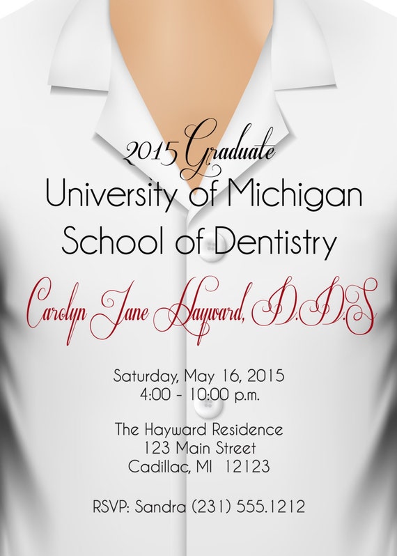 Dentist Graduation Invitation Doctor of Dental Surgery