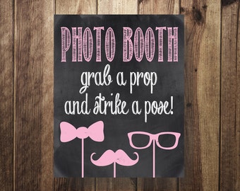 Snowflake Selfie Station Sign Grab a Prop Strike a Pose DIY