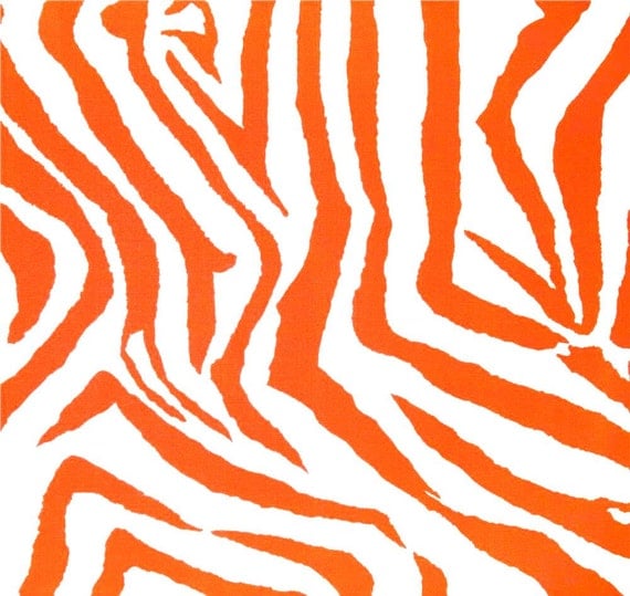 Orange Tribal Indoor Outdoor Zebra Fabric by the Yard, Modern Outdoor ...