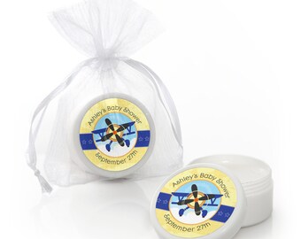 Airplane Lip Balm Party Favors - Baby Shower and Birthday Party Supplies - 12 Count
