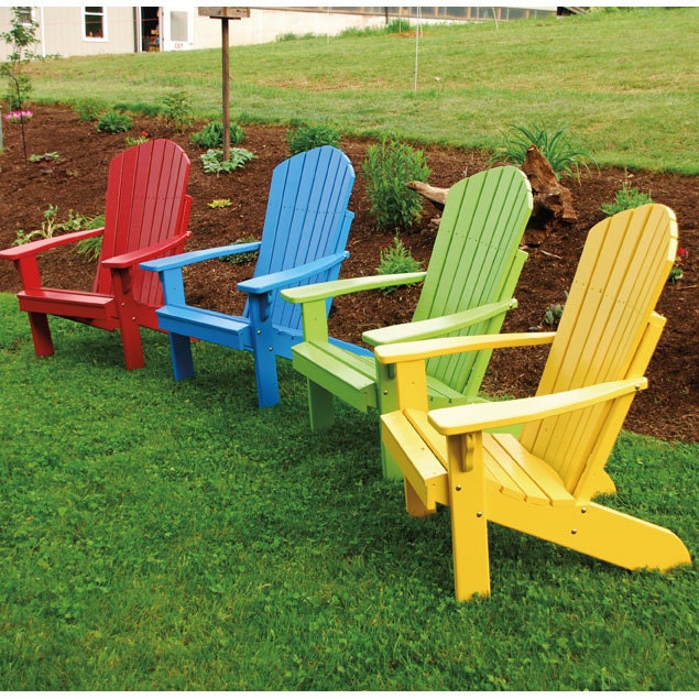 Yellow Pine Fanback Adirondack Chair