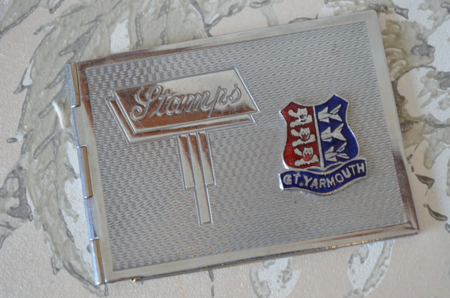 Vintage Postage Stamp Holder Art Deco Design Pocket Suit