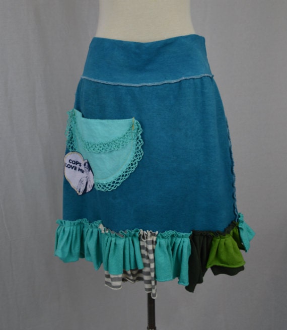 Upcycled skirt.. Ready to ship. Large. 100 by gratefulREthreads