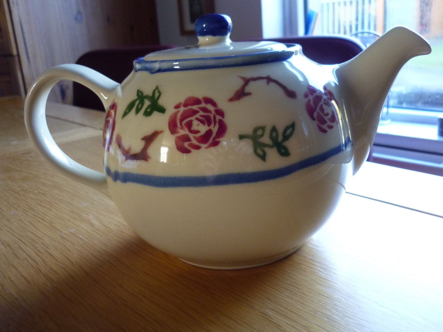 Vintage Ulster Ceramic Teapot, Large Ceramic Teapot. Floral Teapot