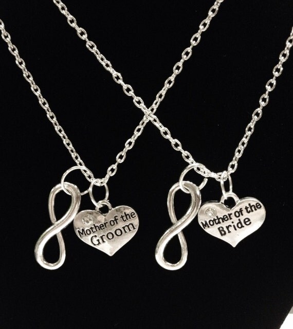 Wedding Gift Necklace, 2 Necklaces Infinity Mother Of The Bride Mother ...