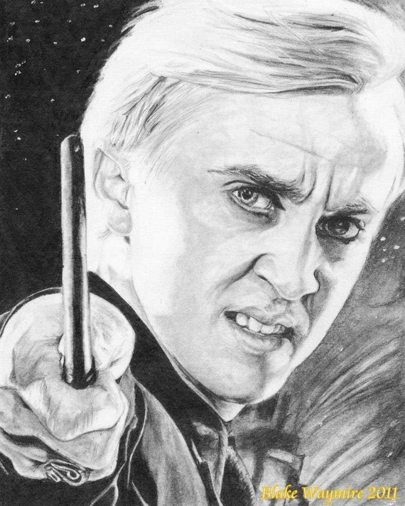 8 x 10 Graphite Drawing Draco Malfoy from Harry Potter