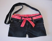 Popular items for upcycled denim bag on Etsy