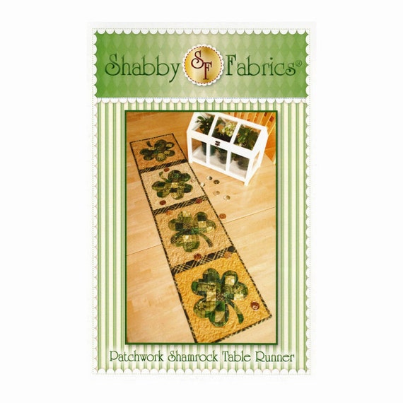 shamrock table runner shabby fabrics sf48598 st patricks shamrock table runner shabby fabrics sf48598 st patricks