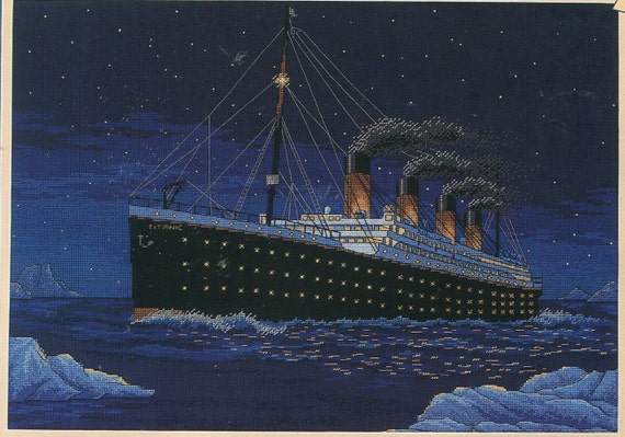 The Night to Remember Titanic Counted Cross Stitch Kit