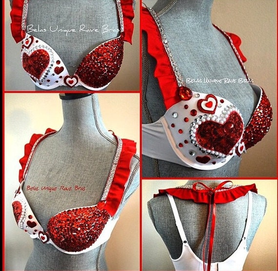 Hearts Bra Valentines Day Cupid Cupid Bra Cupid by LamourLeAllure