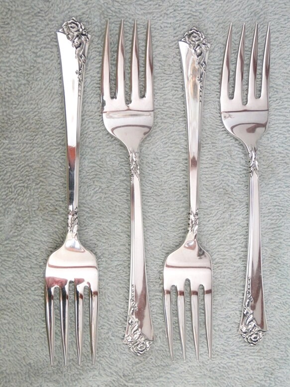 4 Oneida Heirloom Sterling Silver DAMASK ROSE by TheCalamityHouse