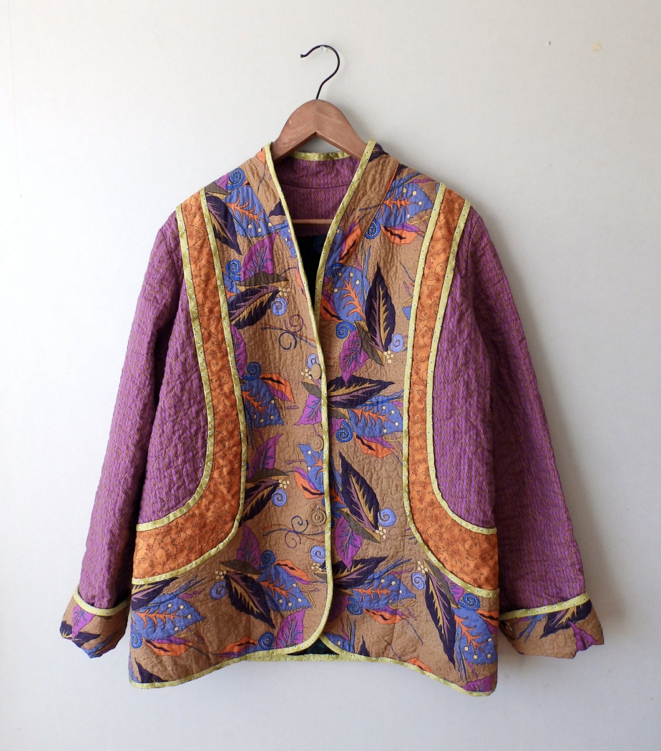 Magical Purple Quilted Hippie Jacket by LittleVisionsThrift