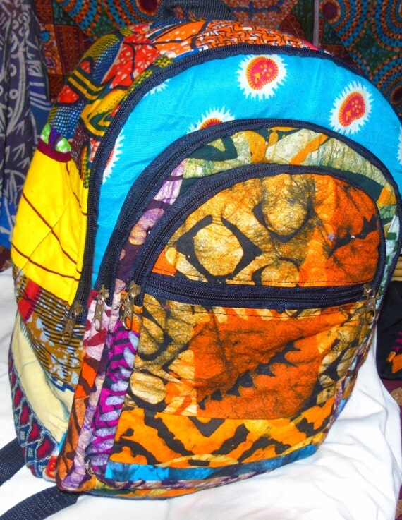 Multi African Print Backpack. by AfricaStylesImports on Etsy