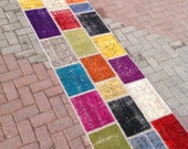 Multicolor Pattern Mix Turkish Patchwork Carpet Runner Rug