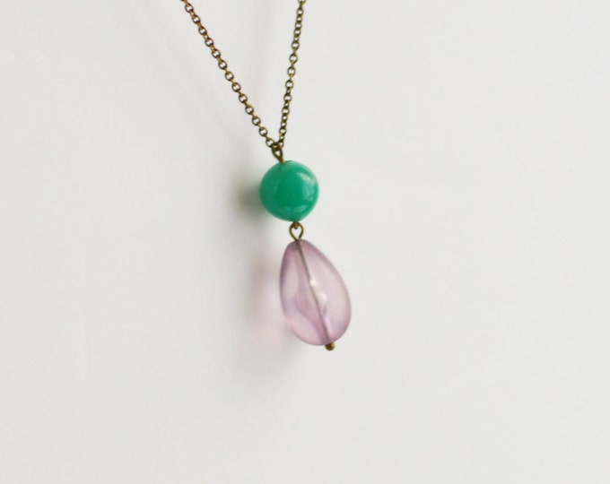 SALE! Cute and charming pendant // Romantic Collection // Fashion, Style, Beauty // Soft, Pastel, Cute // Purple, Green