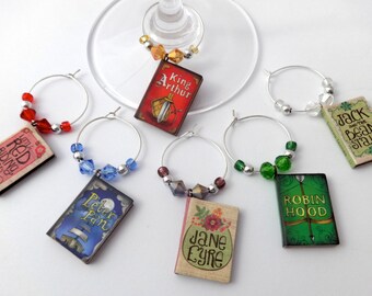 Book Club Wine Charms