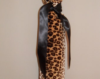 leopard print wine bag