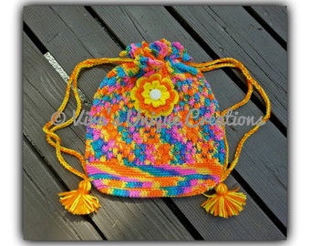 Crochet children pouch, crochet backpack, crochet pouch, backpack, crochet girl backpack, crochet boys backpack, backpack, made-to-order