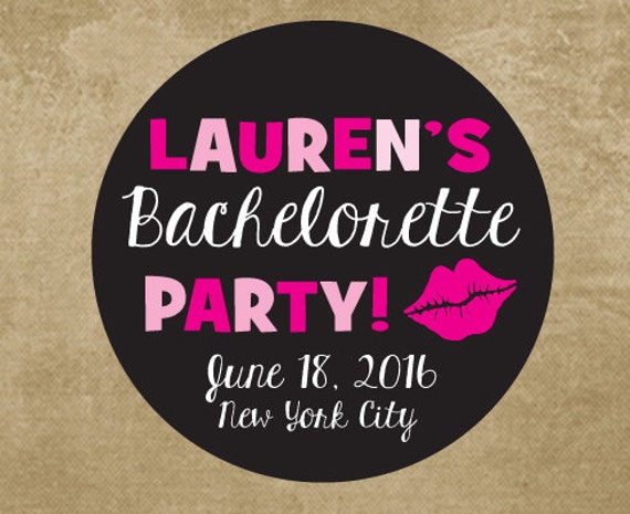 Bachelorette Party Stickers Personalized Brides Party