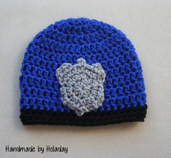 Crochet Police Hat Policeman Beanie Police Badge Hat
