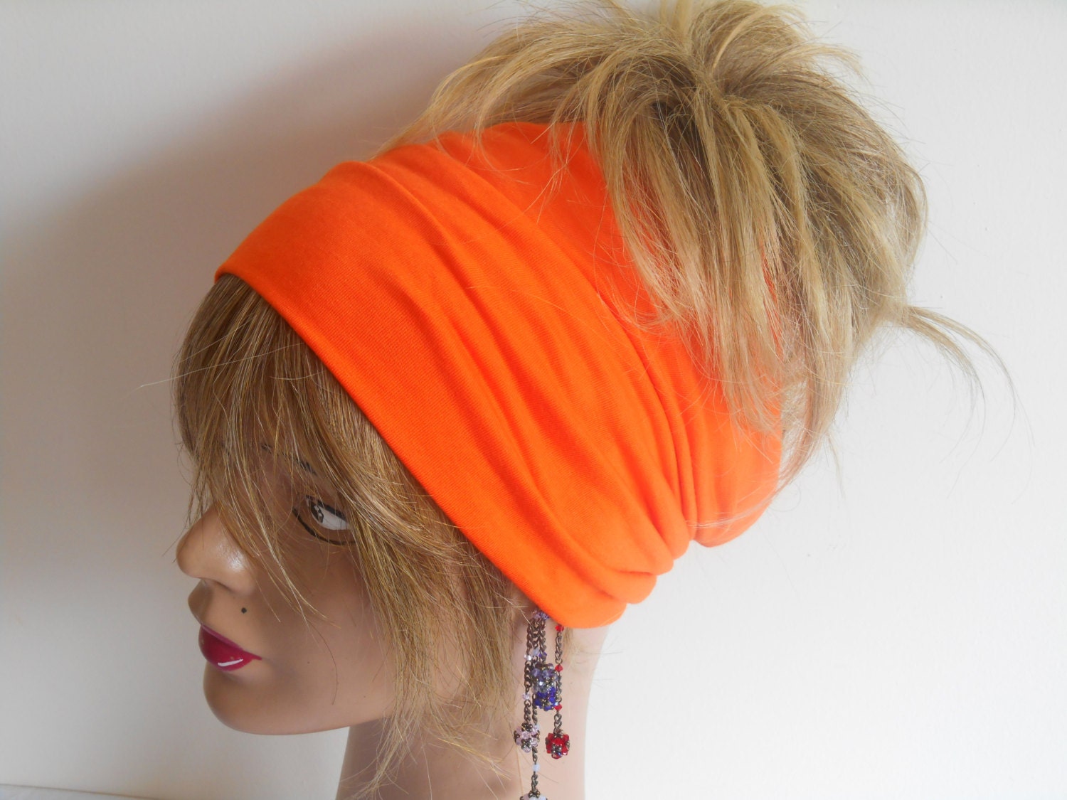 Orange Hair Bands Hair band Yoga Band Hair Band by YASEMINYASEMIN