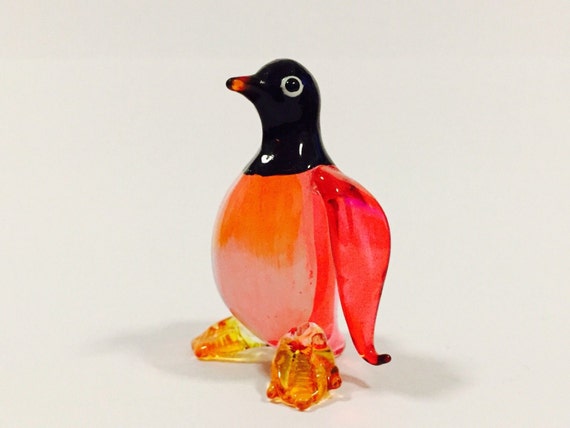 blown glass penguin