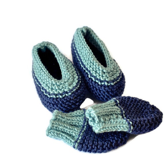 Luxury Baby Boy Booties and Mittens Set by CassiopeiaDesignsUK