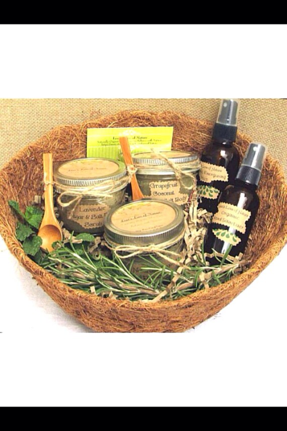 Organic Spa Gift Basket Samplercustomize a by LexisLoveofNature