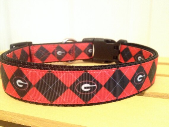 Georgia Bulldogs Argile Dog Collar by 5TallTails on Etsy