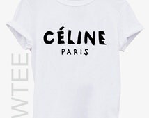 Celine Paris Tshirt women Fashion, White and Gold - Excellent Quality!