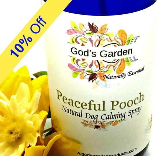 All Natural Peaceful Pooch Dog Calming Spray by GodsGardenProducts