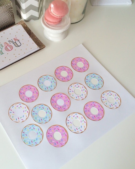 2 mini donut sticker sheet by fancyitpretty on etsy