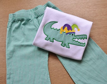 mardi gras gator shirt