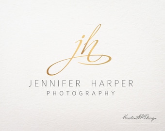 Gold logo- Initials logo - Logo design - Photography Logo - Customized for ANY business logo - Premade Photography Logos- Watermark 180