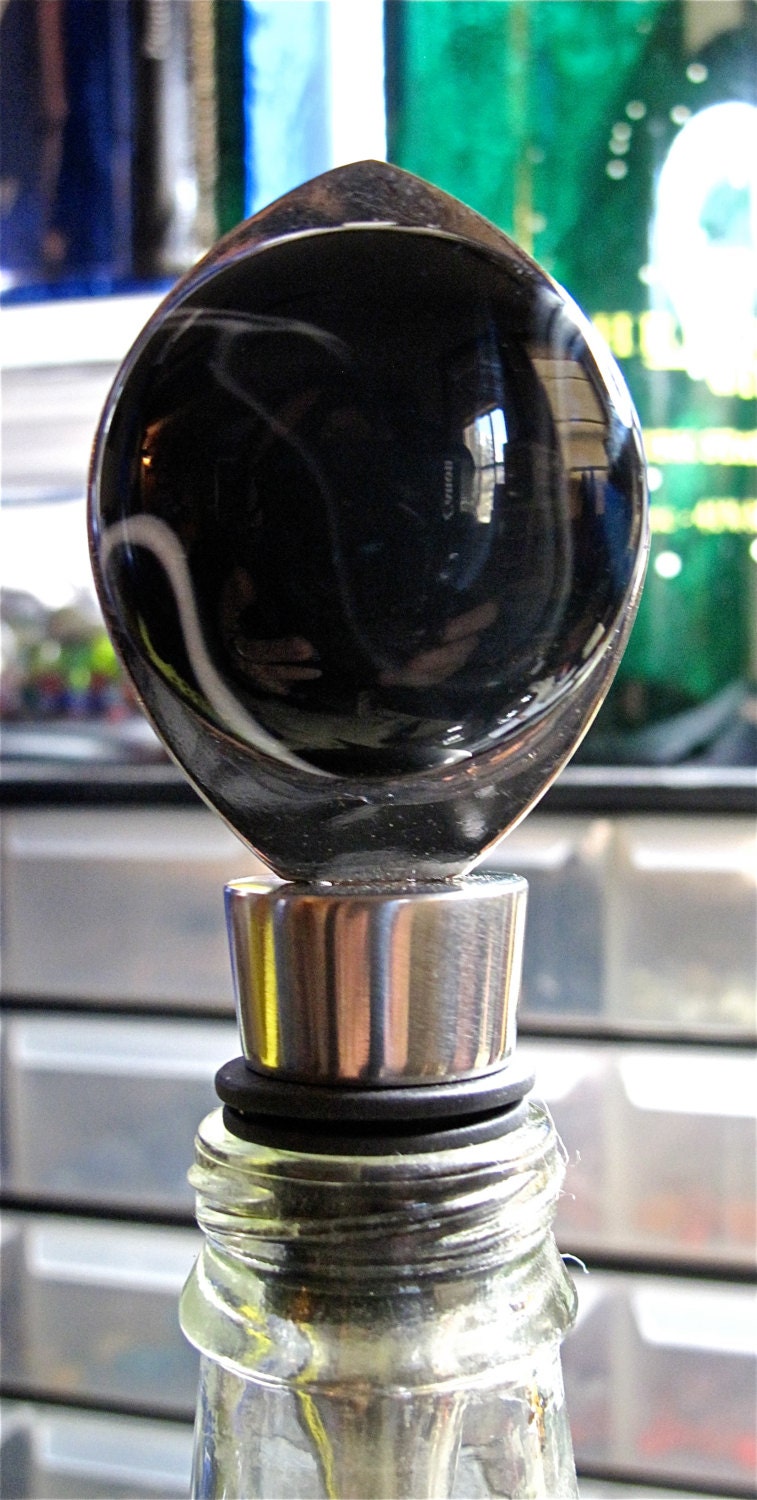 Wine Stopper Glass Wine Stopper Lg Fused GLASS Cabochon