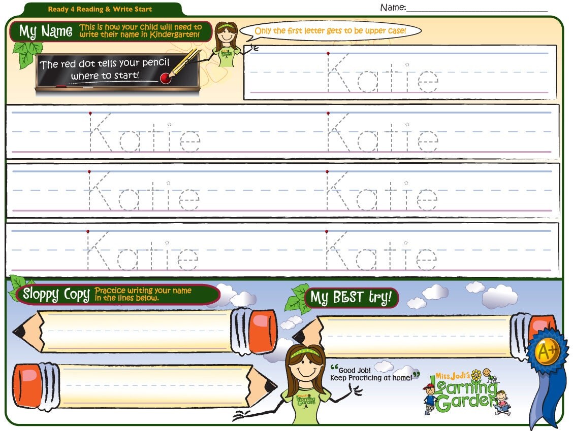 Personalized Name Writing Worksheet