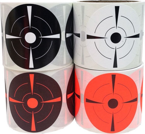 3 Inch Round Adhesive Shooting Targets Four Design Bulk