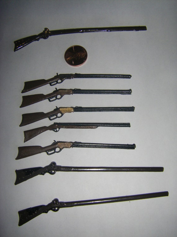 Miniature Metal Rifles for Our OOAK Mini Gun Cabinet or any