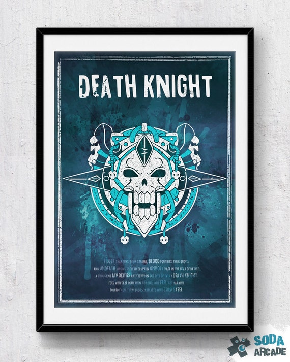 World of Warcraft: Death Knight Class Symbol by SodaArcade on Etsy