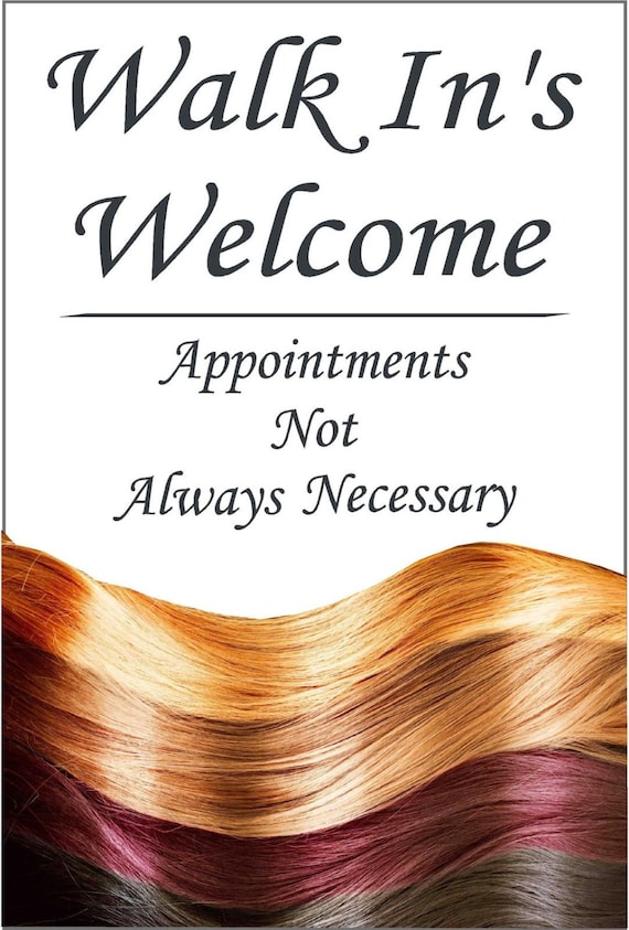 Hair & Beauty Salon SIGN Walk In's by 1st4Signs on Etsy
