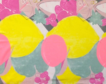 Nani Iro Japanese Canvas Like Fabric Half Yard Cut Beautiful Matisse Like Fruit and Floral Half Yard Cut and Yardage Available