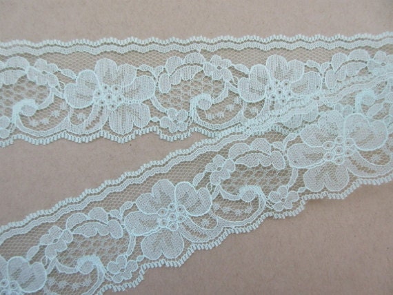 Mint Green Lace Trim Ribbon 2 inch wide DIY Wedding Lace