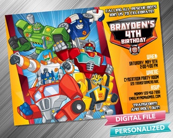Rescue Bots Invitation