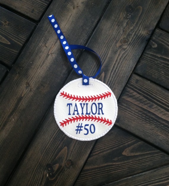Items similar to Embroidered Baseball/Softball Bat Bag Tags on Etsy