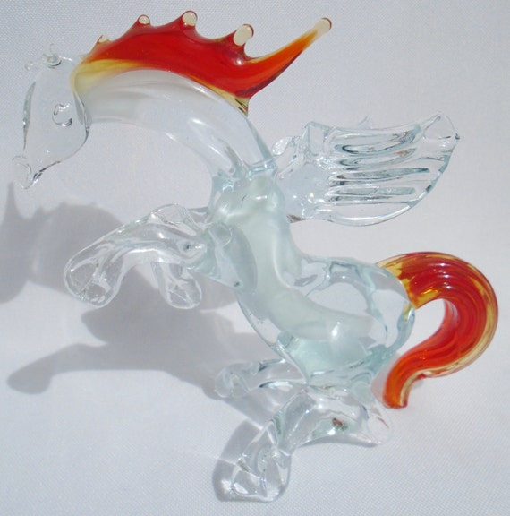 glass pegasus figurine