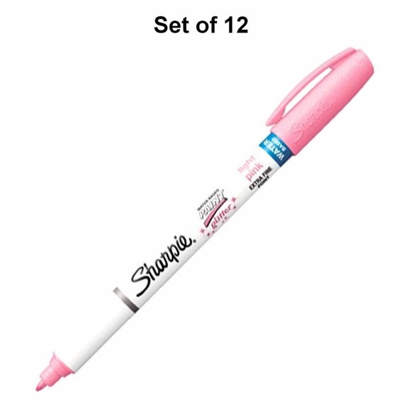 12 Sharpie Paint Glitter Light Pink Markers by HandmadeCraftSupply